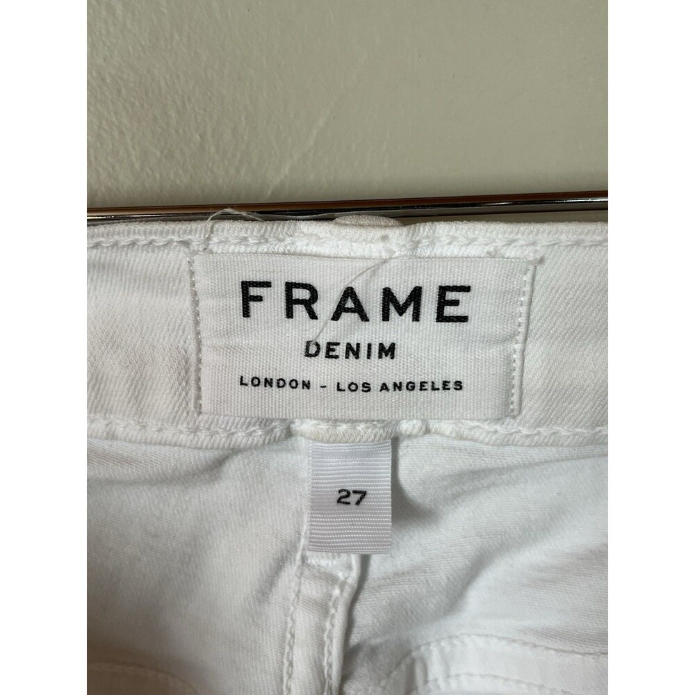 Frame White Stretch Mid Rise Skinny Jeans, Size 27, Le Skinny de‎ Jeanne - Picture 4 of 7